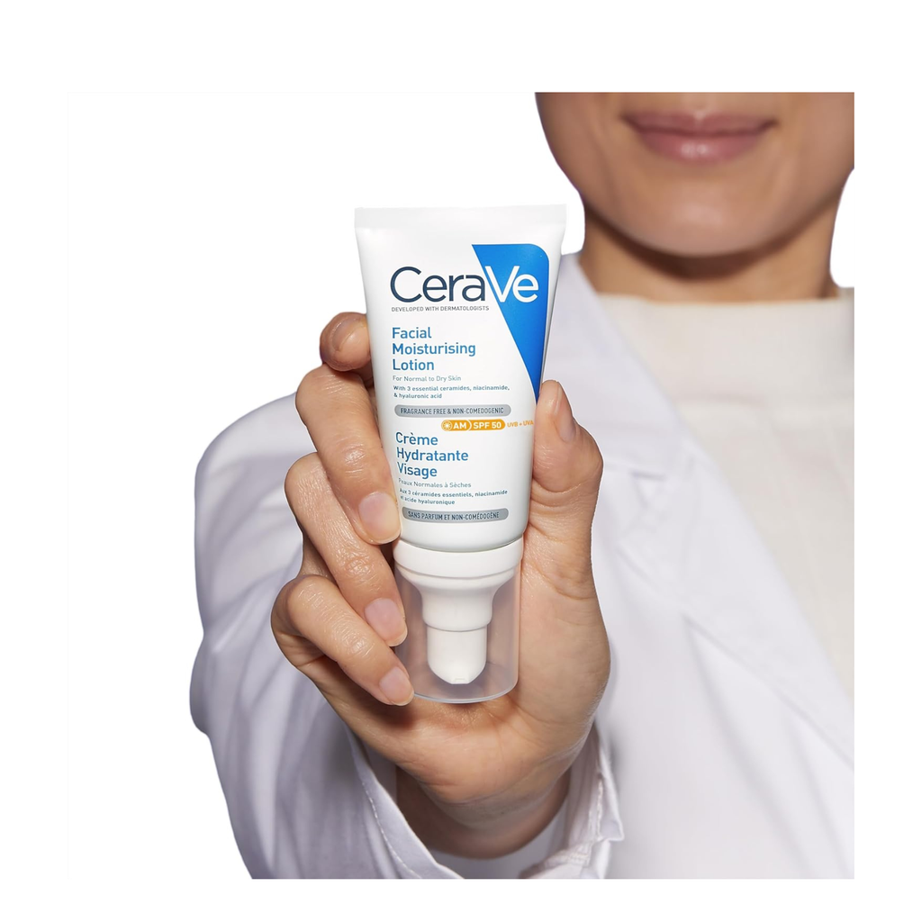 CeraVe AM Facial Moisturising Lotion SPF50 With 3 Essential Ceramides | 52ml