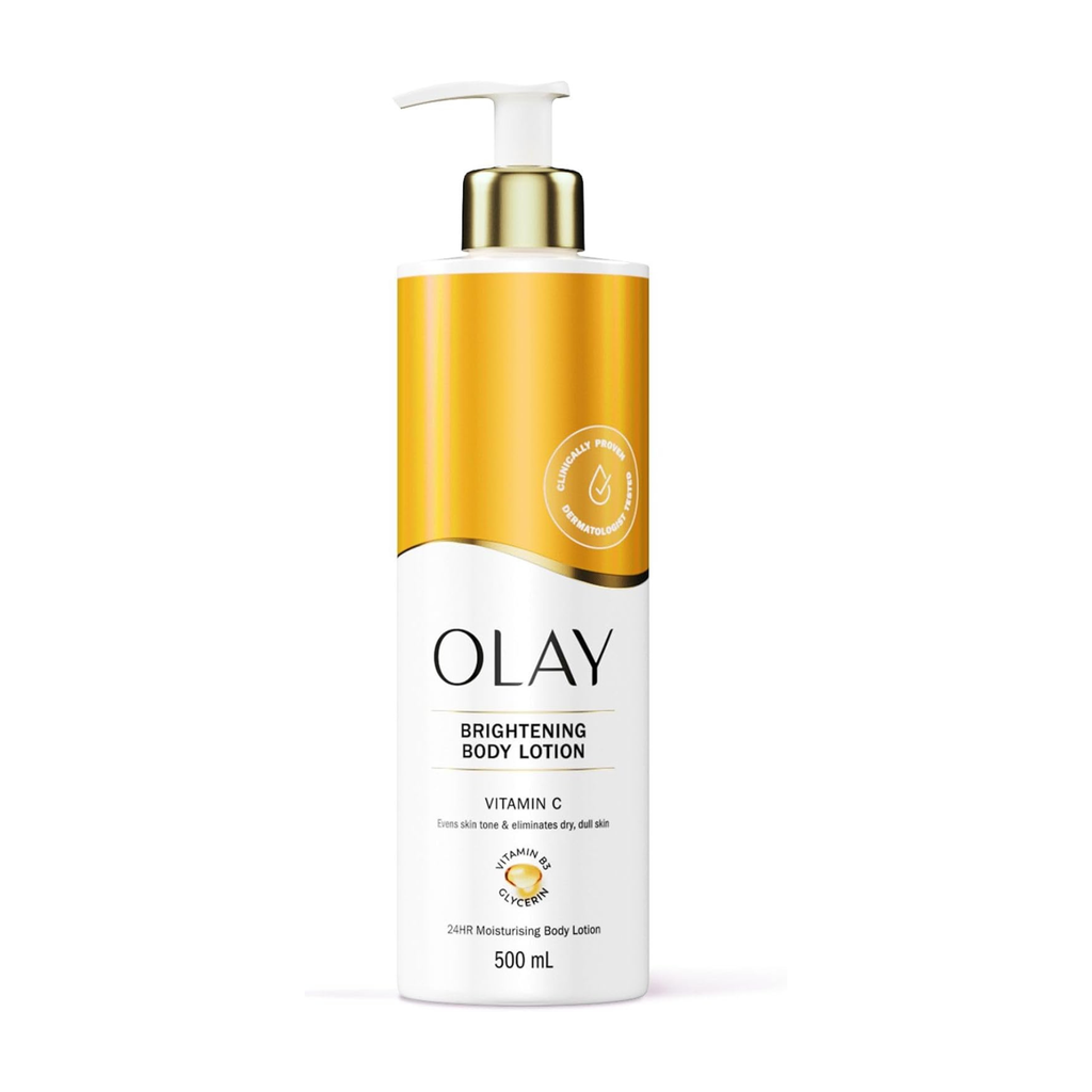 Olay Vitamin C Brightening Body Lotion, 24HR Moisturising Cream for Full Body Skin Care | 500ml