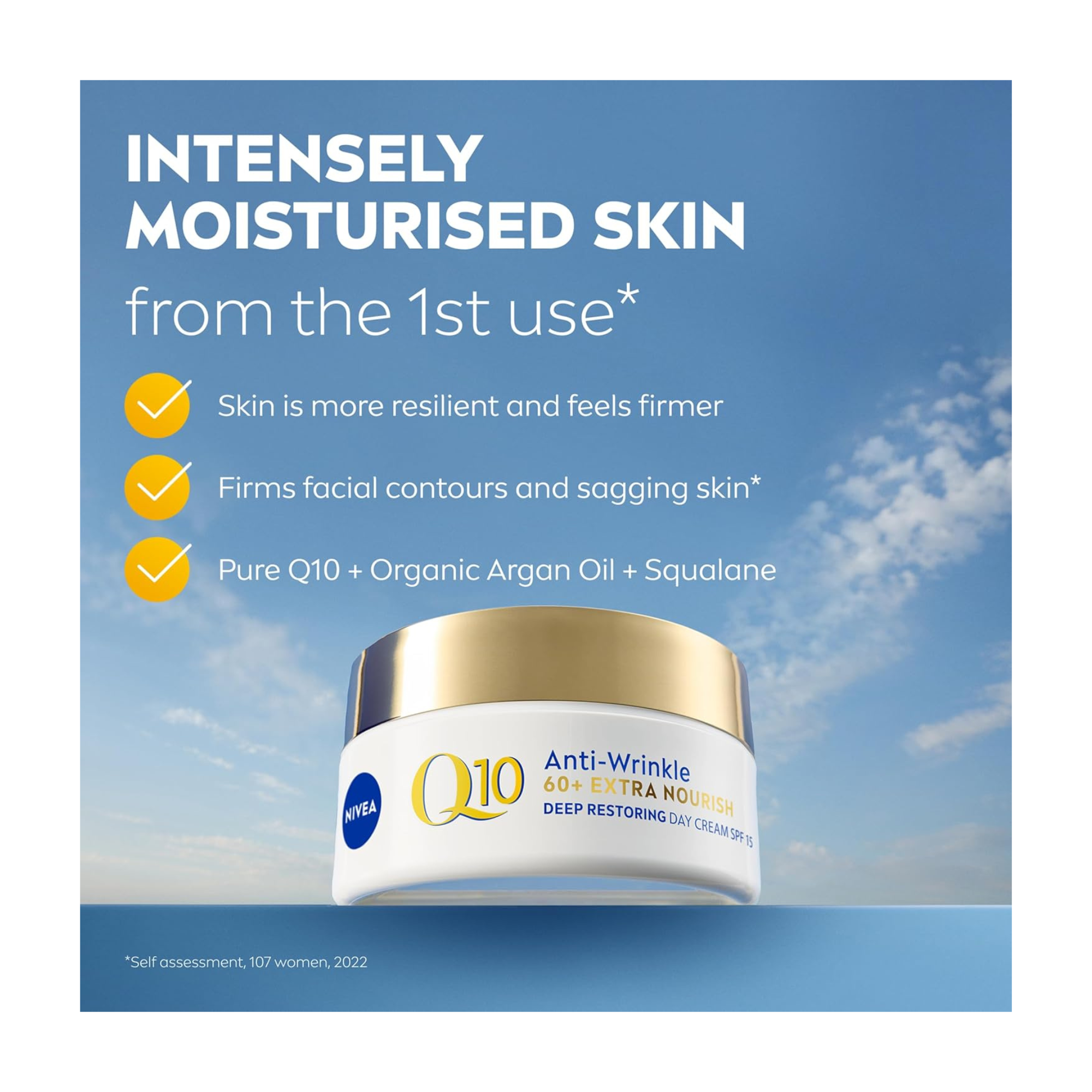 NIVEA Q10 Anti-Wrinkle 60+ Extra Nourishing Day Cream SPF15 | 50ml