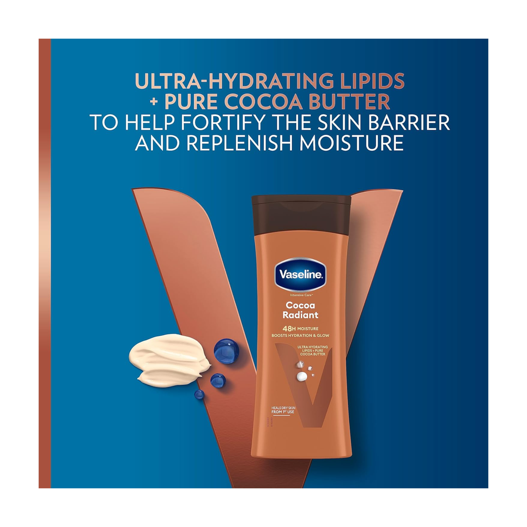 Vaseline Intensive Care Cocoa Radiant Body Lotion for dry skin | 200 ml