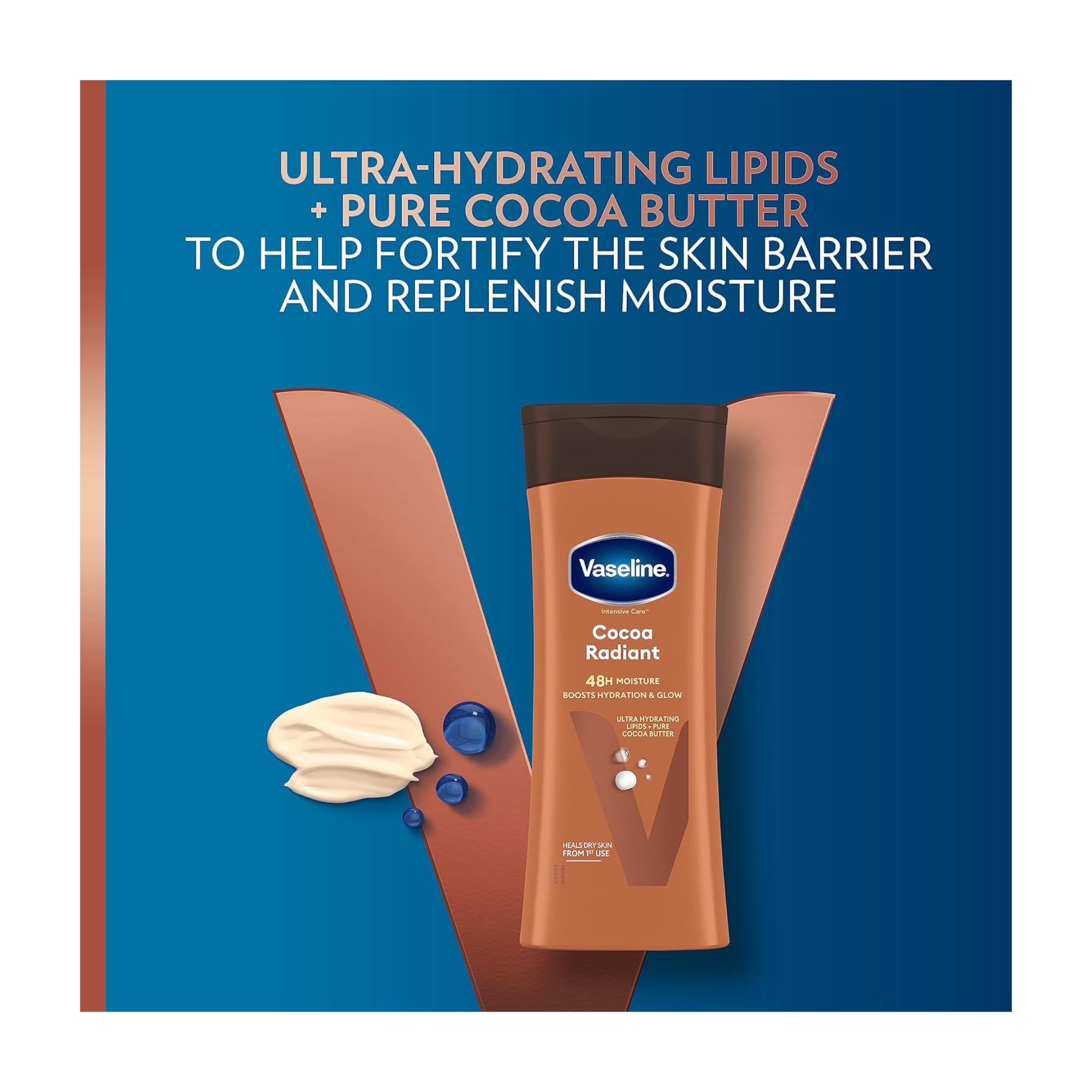 Vaseline Intensive Care Cocoa Radiant Body Lotion for dry skin | 200 ml