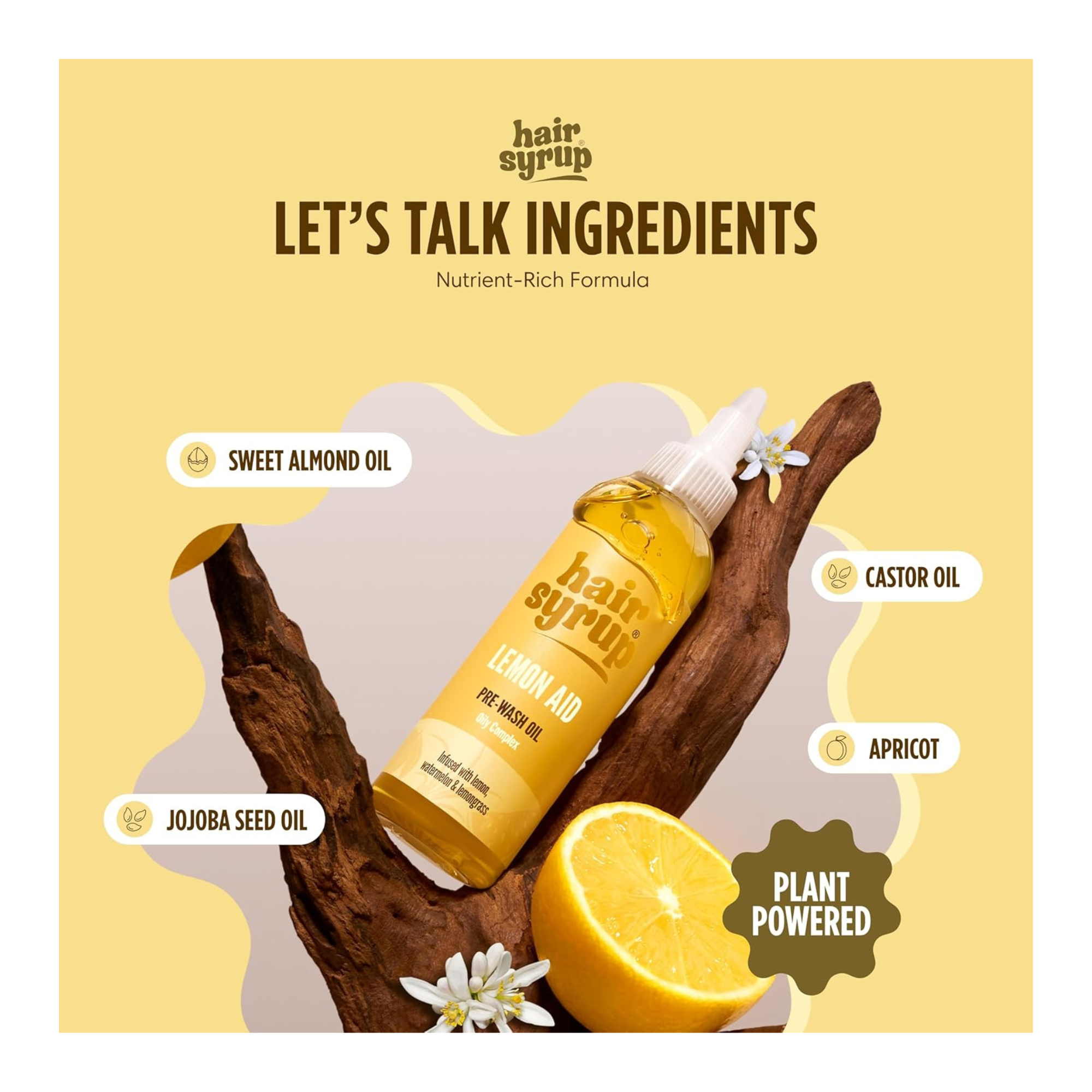 Hair Syrup Lemon-Aid Pre-Wash Hair Oil, Refresh & Rejuvenate Your Scalp | 100ml