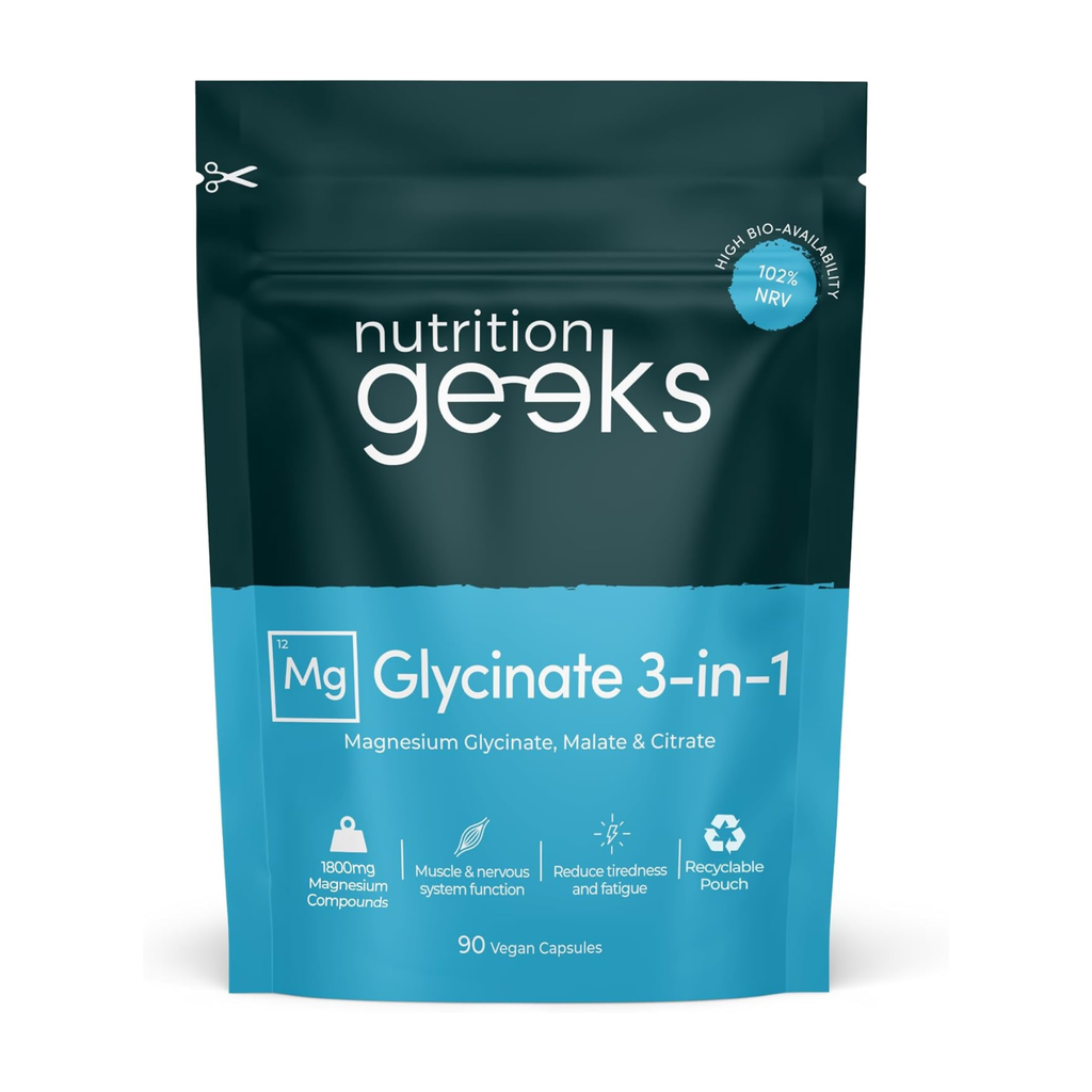 Magnesium Glycinate 3-in-1 Complex - 1800mg Supplements | 90 capsules